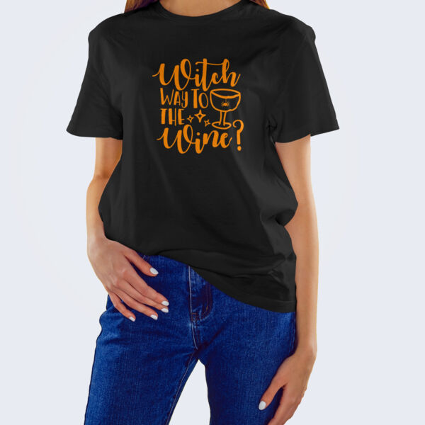 Witch Way To The Wine Ladies T Shirt Thumbnail