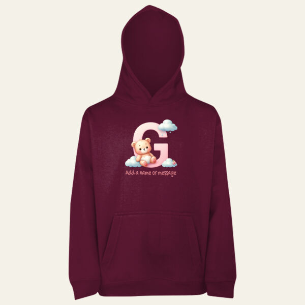  Teddy Alphabet Children's Personalised Hoodie   Thumbnail