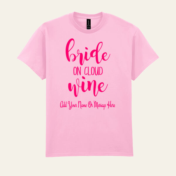 Bride On Cloud Wine Personalised T Shirt  Thumbnail