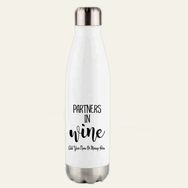 Partners In Wine Personalised Water Bottle  Thumbnail