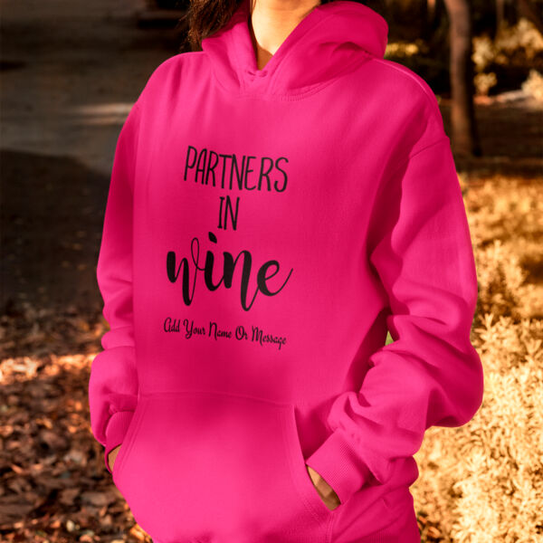 Partners In  Wine Personalised Hoodie Thumbnail