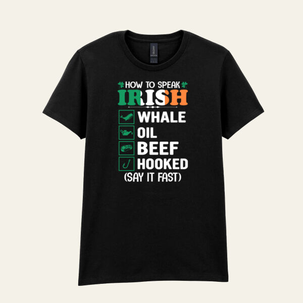 How to Speak Irish Ladies T-Shirt Thumbnail
